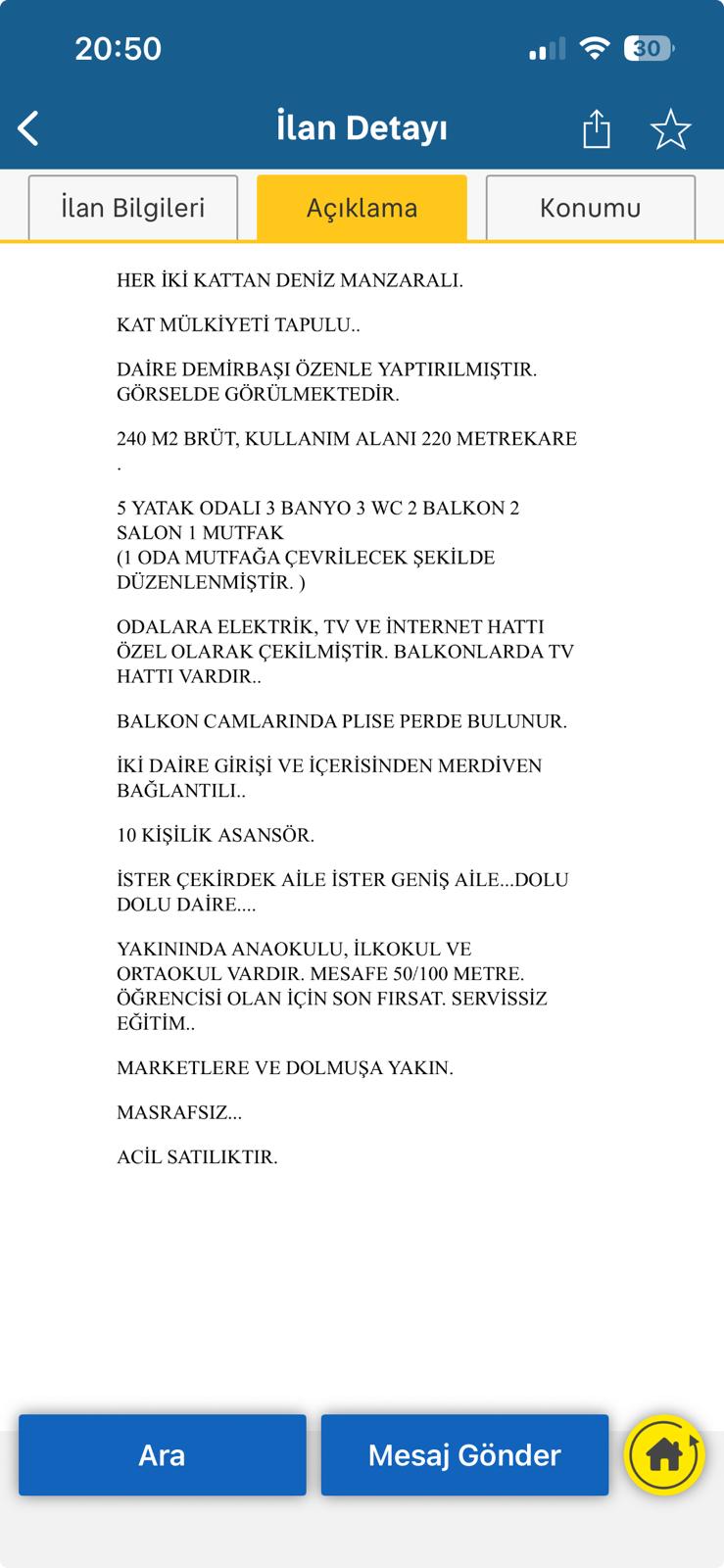 CANİKTE DUBLEX DAİRE